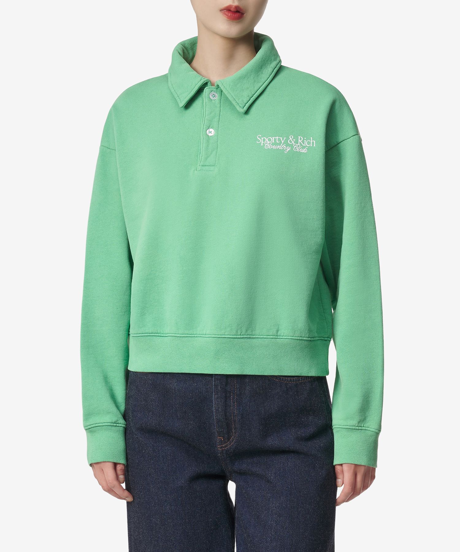 スウェット・トレーナー Sporty & Rich Unisex Country Club Polo Shirt PO841VE MUSINSA公式 | SPORTY&RICH SR Country Club Polo Shirt - Green