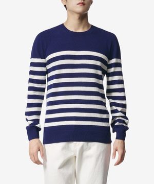 스트라이프 울 니트 - 다크 네이비 / WVBBWH23224TIP