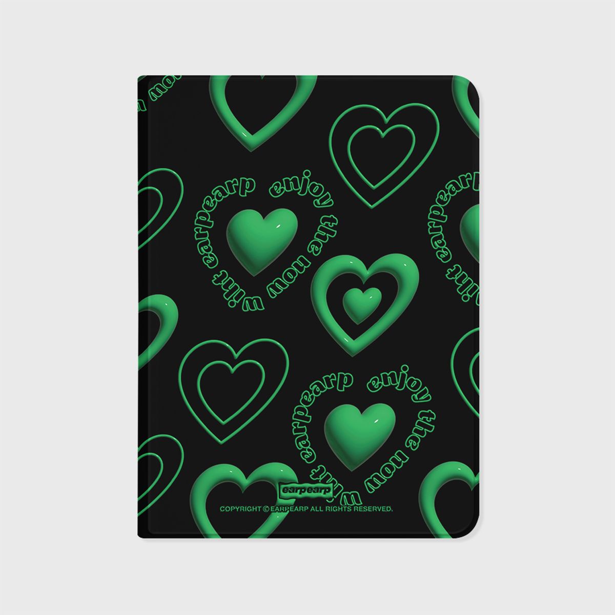어프어프(EARPEARP) SOLID HEART OBJECT-BLACK(아이패드-커버)