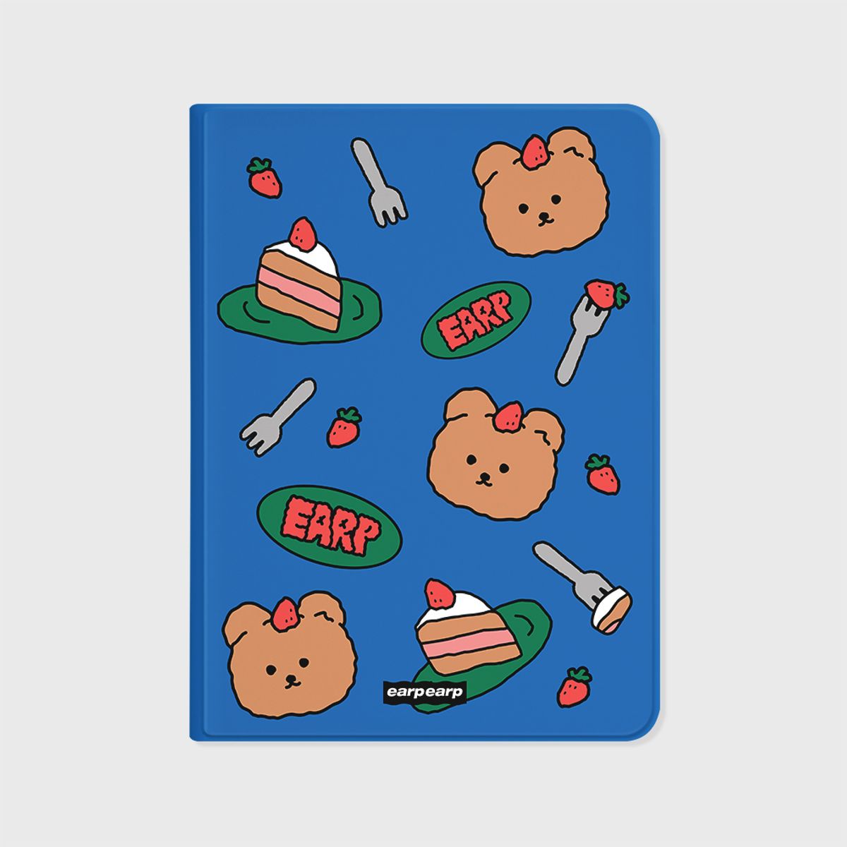 어프어프(EARPEARP) STRAWBERRY CAKE COVY-BLUE(아이패드-커버)