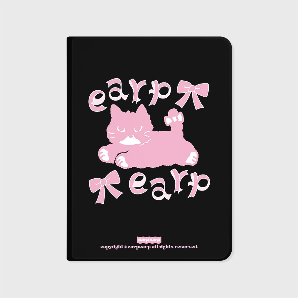 어프어프(EARPEARP) RIBBON PINK MERO-BLACK(아이패드-커버)