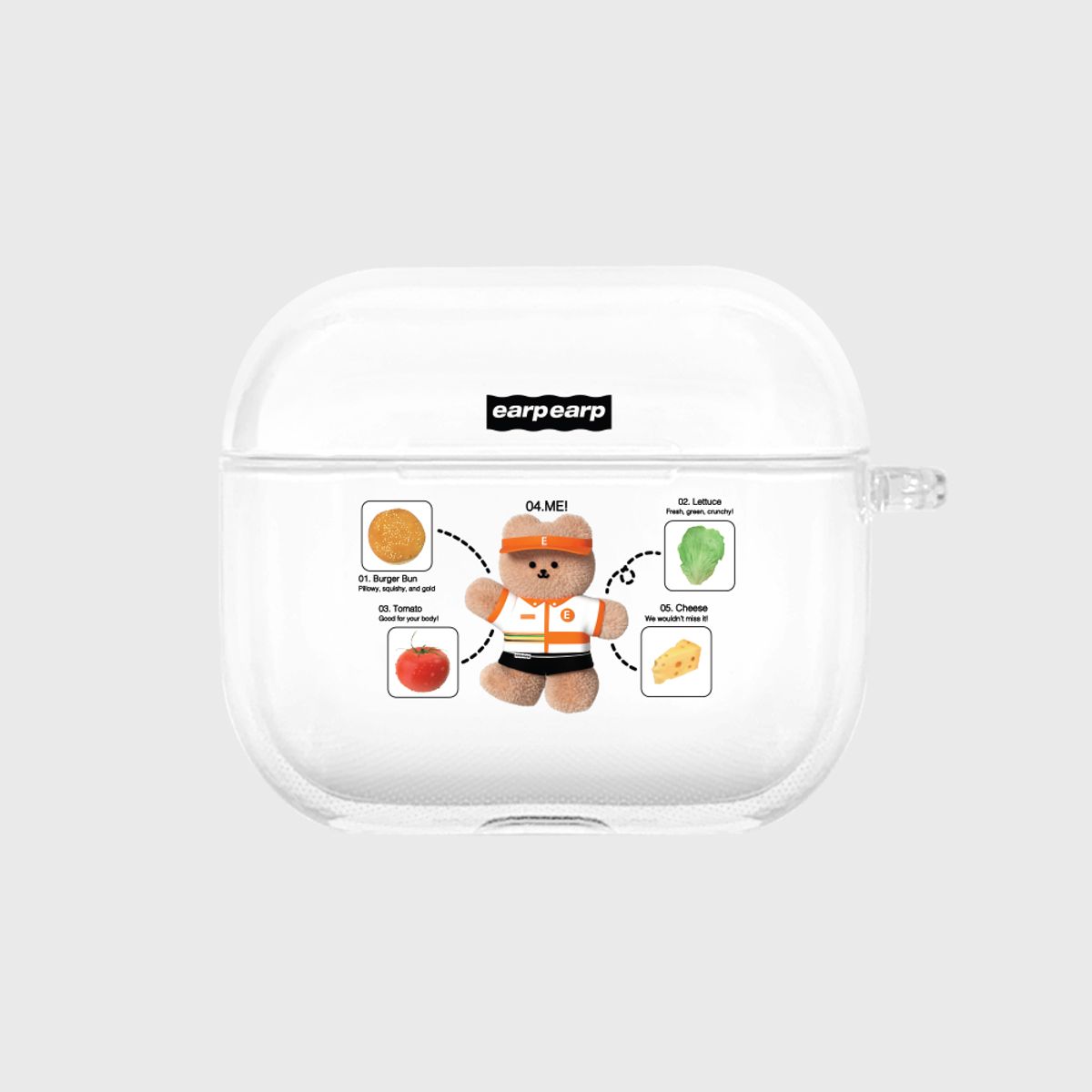 어프어프(EARPEARP) BURGER PLACE STAFF COVY(에어팟3-클리어하드)
