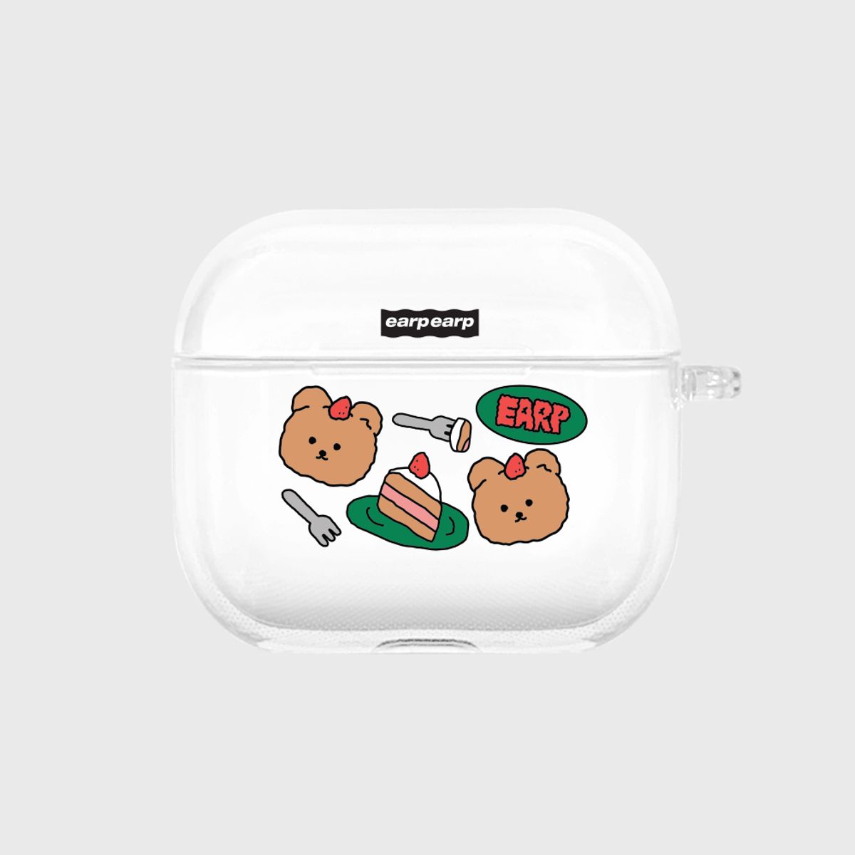 어프어프(EARPEARP) STRAWBERRY CAKE COVY-GREEN(에어팟3-클리어하드)