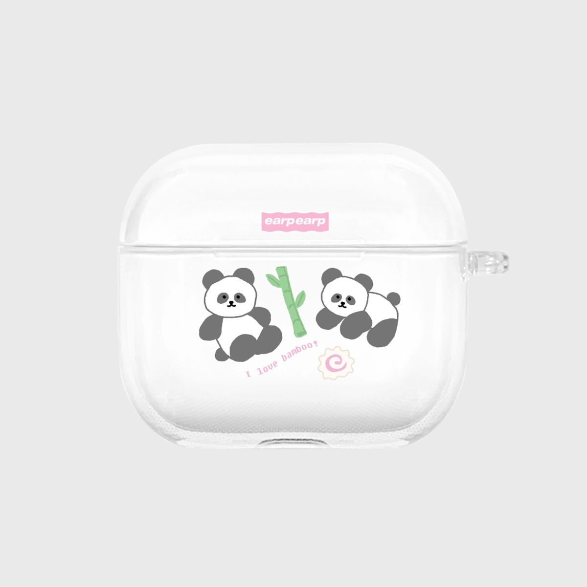 어프어프(EARPEARP) I LOVE IT PANDA-BLACK(에어팟3-클리어하드)