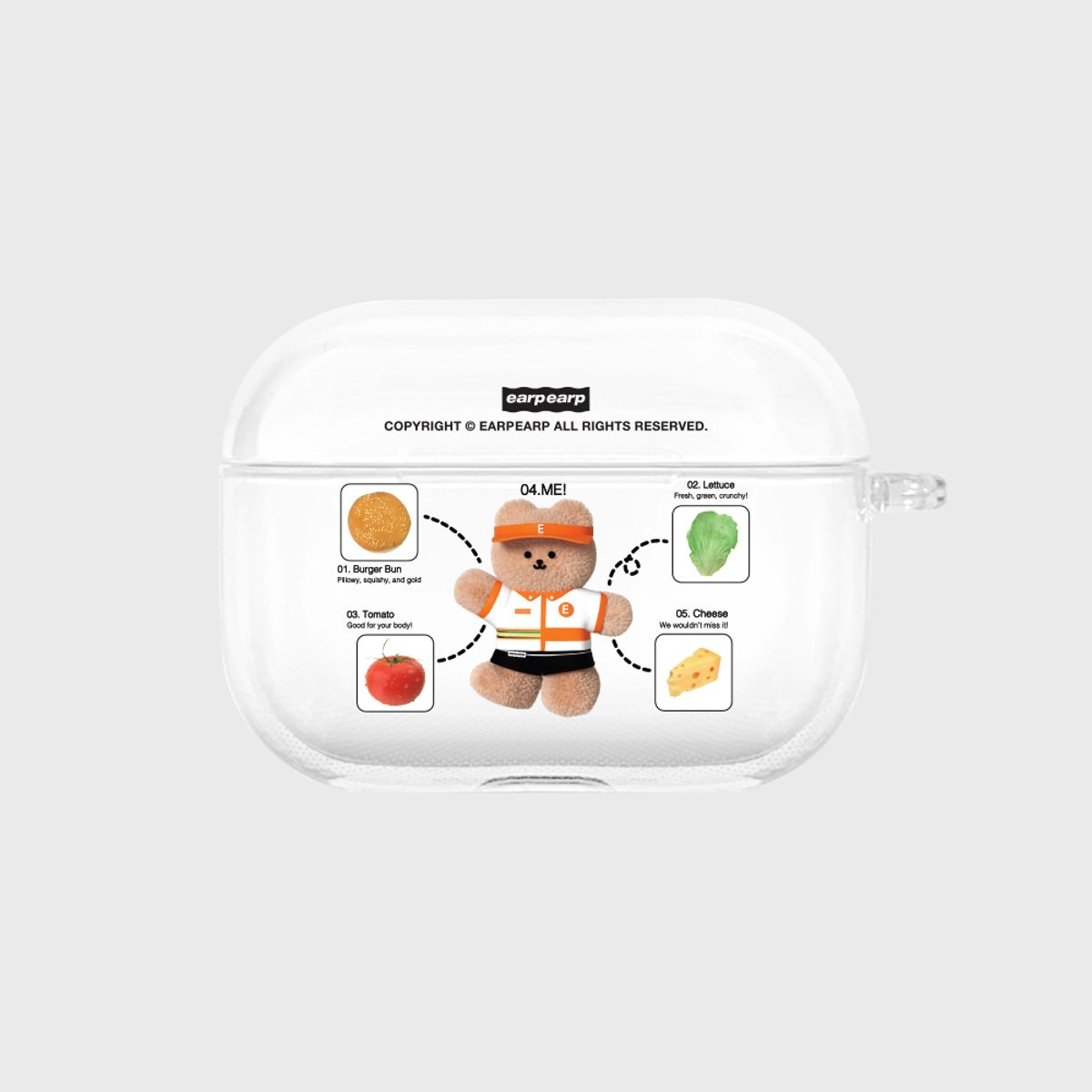 어프어프(EARPEARP) BURGER PLACE STAFF COVY(에어팟프로-클리어하드)