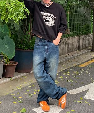 카펜터 데님 팬츠_블루