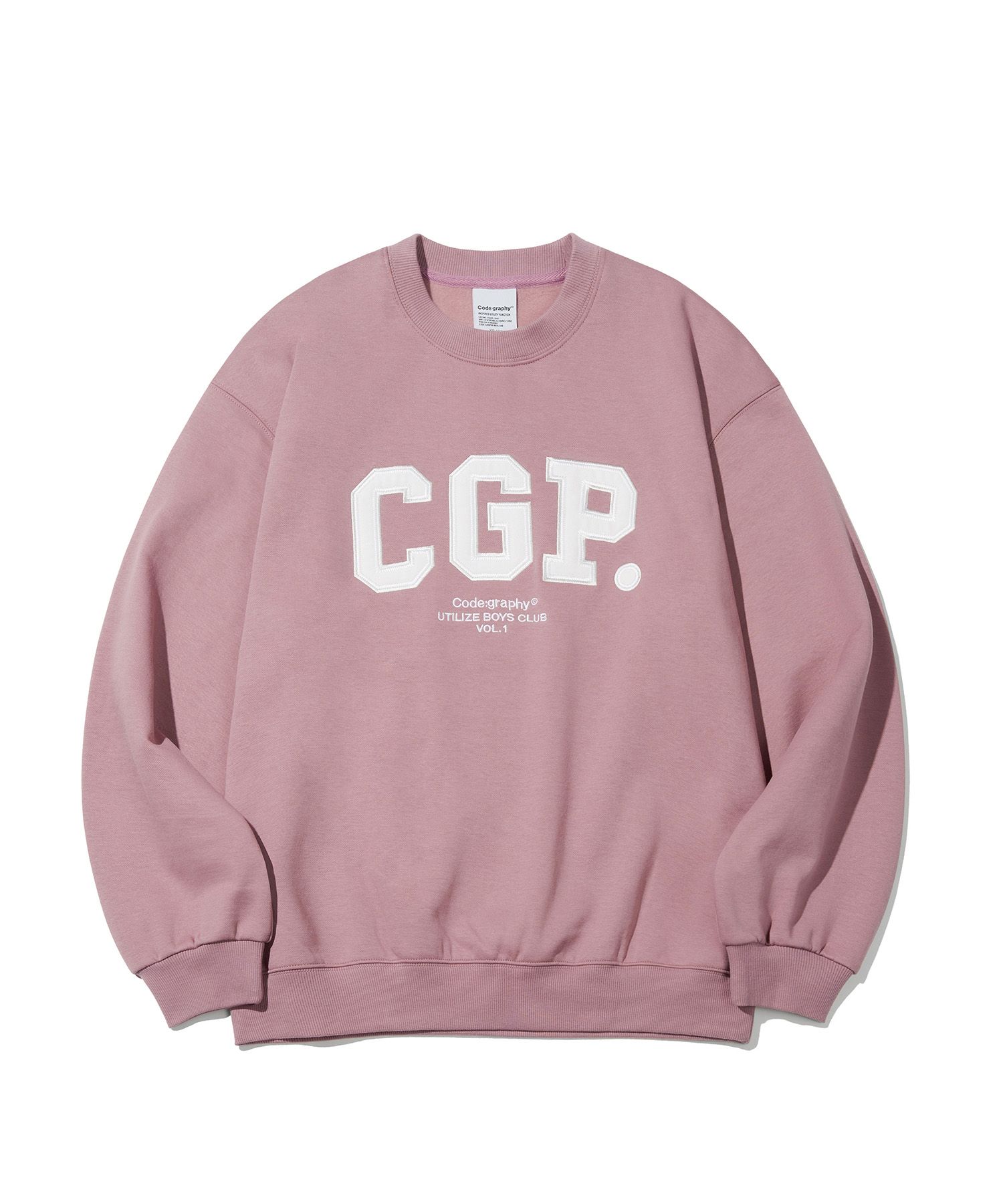 ★codegraphy★ CGP arch logo sweatshirt pink MUSINSA | Codegraphy CGP Arch Logo Sweatshirt_Indie Pink