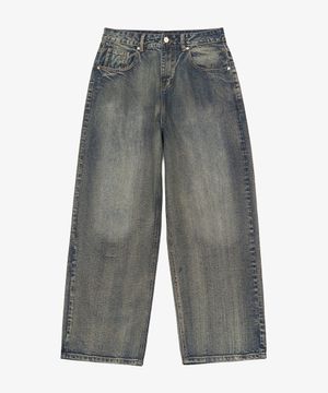 헤이즈 워시드 와이드 데님 팬츠 (VINTAGE INDIGO)