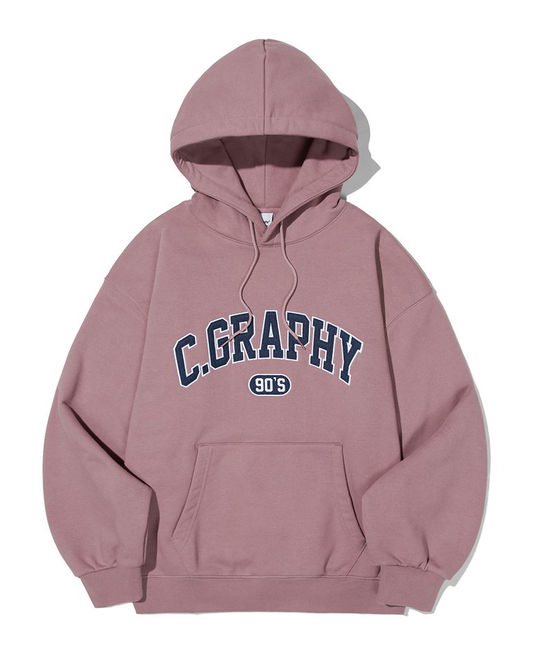 C.GRAPHY 아치 로고 후디_인디핑크