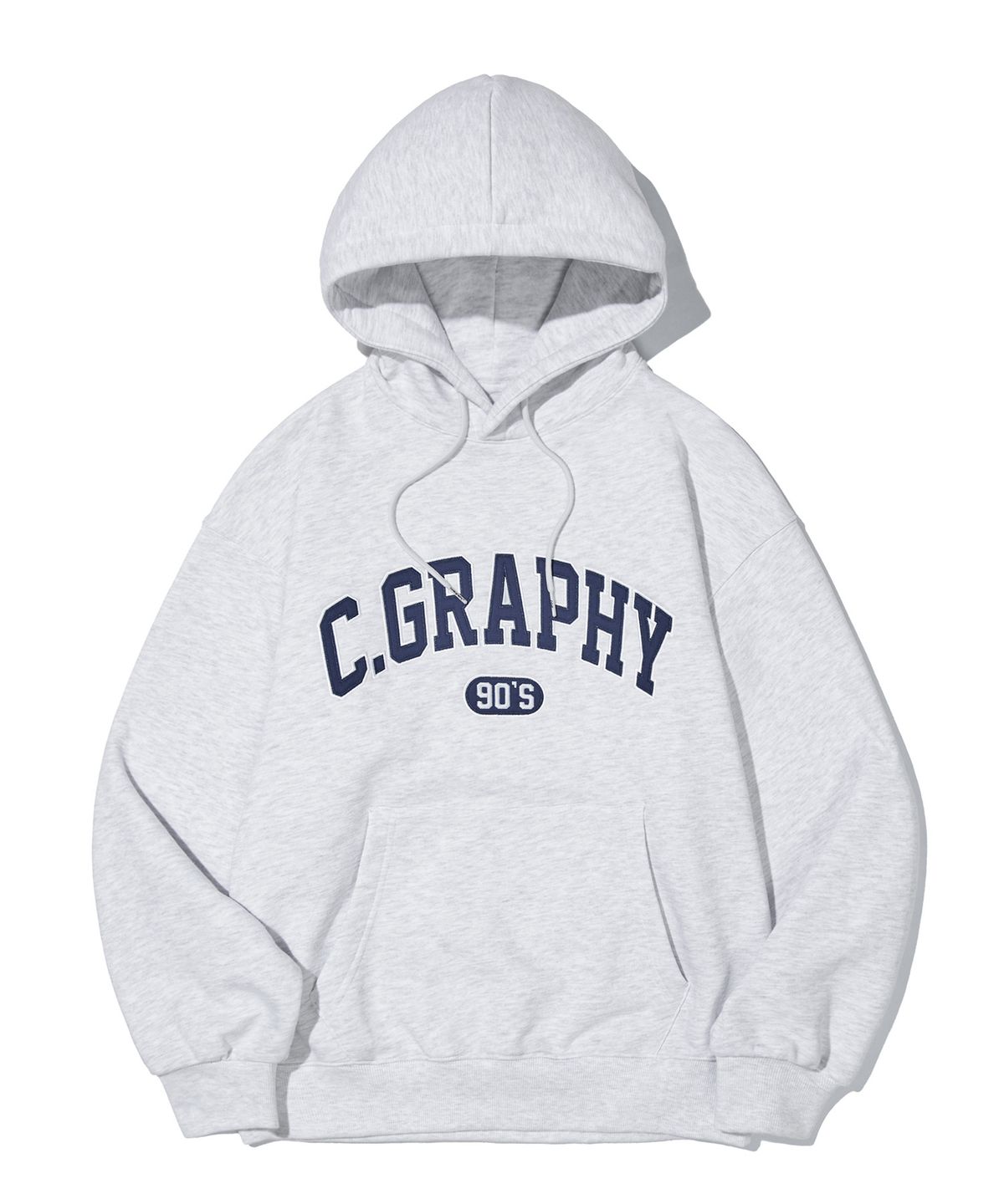 코드그라피(CGP) C.GRAPHY 아치 로고 후디_멜란지그레이