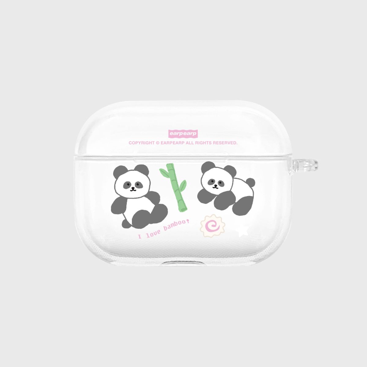 어프어프(EARPEARP) I LOVE IT PANDA-BLACK(에어팟프로-클리어하드)