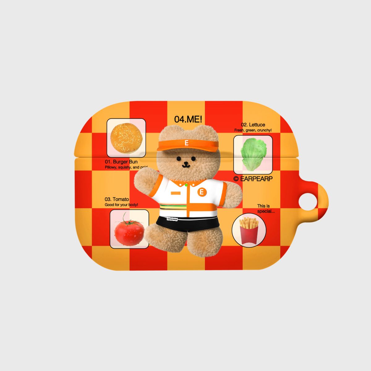 어프어프(EARPEARP) BURGER PLACE STAFF COVY-ORANGE(에어팟프로-하드)