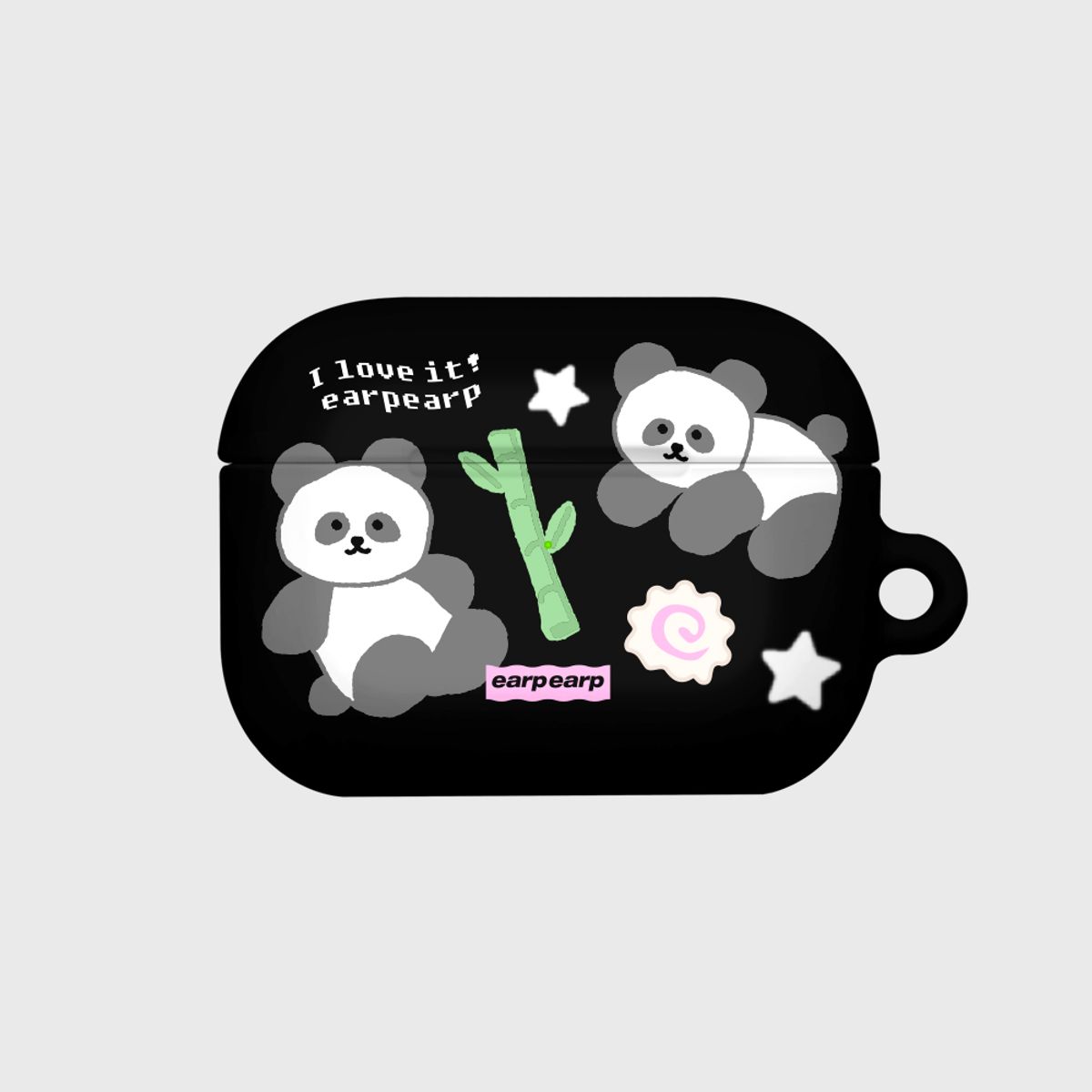 어프어프(EARPEARP) I LOVE IT PANDA-BLACK(에어팟프로-하드)