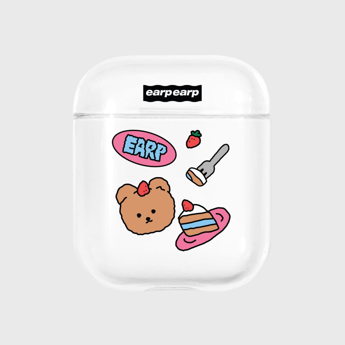 어프어프(EARPEARP) STRAWBERRY CAKE COVY-PINK(에어팟-클리어)