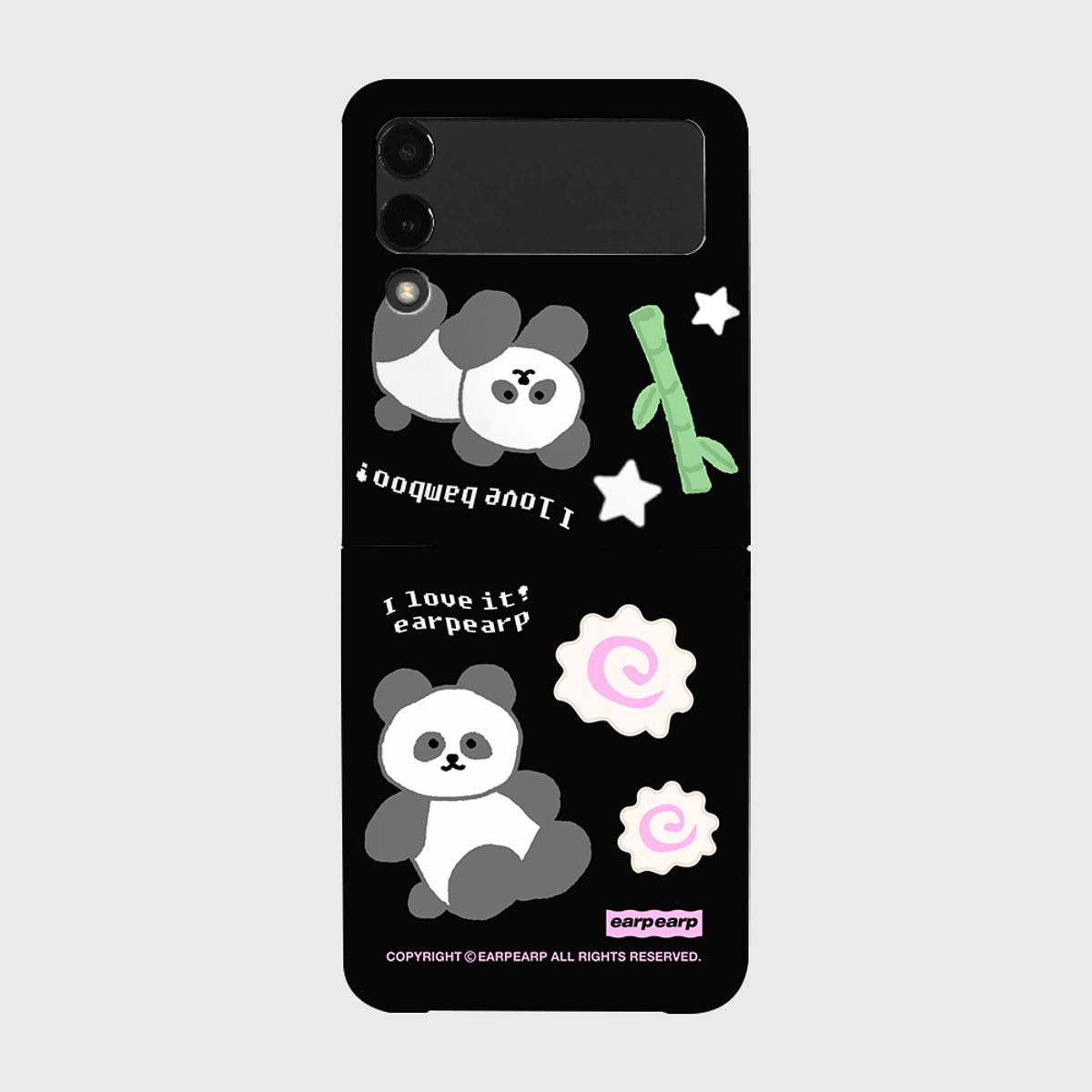 어프어프(EARPEARP) I LOVE IT PANDA-BLACK(Z플립-하드)