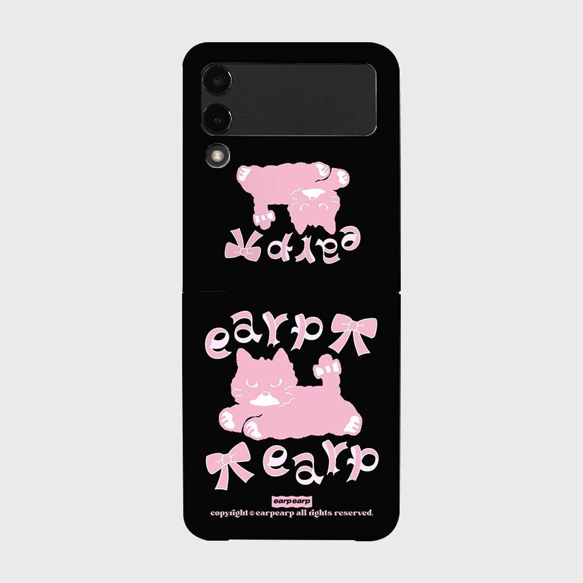 어프어프(EARPEARP) RIBBON PINK MERO-BLACK(Z플립-하드)
