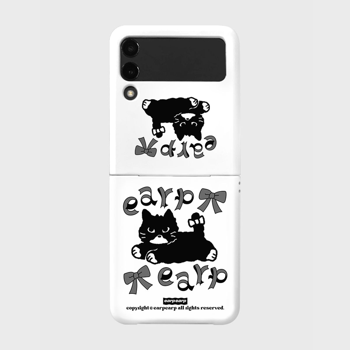 어프어프(EARPEARP) RIBBON BLACK MERO-WHITE(Z플립-하드)