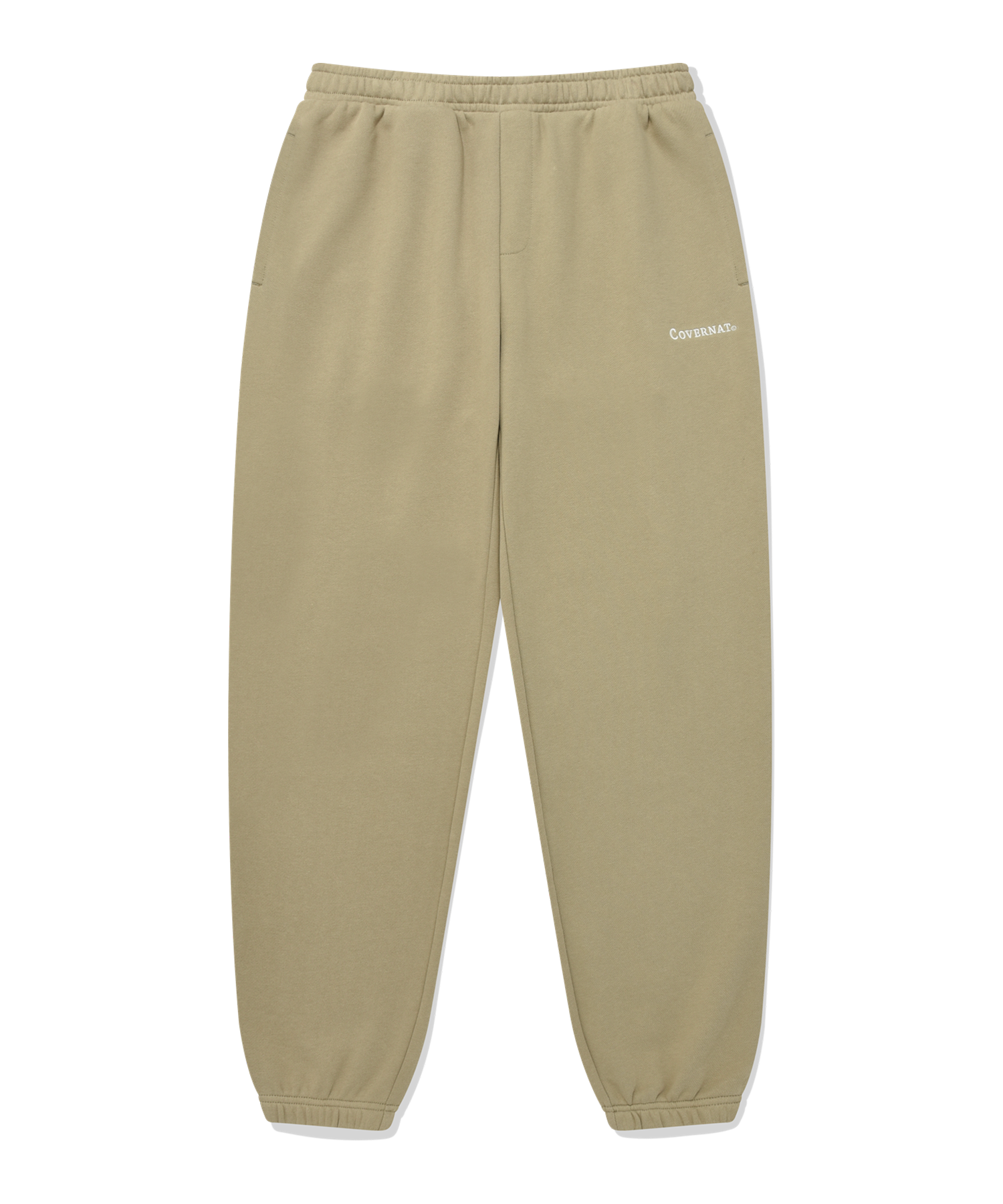 MUSINSA公式 | COVERNAT Authentic Logo Sweat Jogger Pants Beige