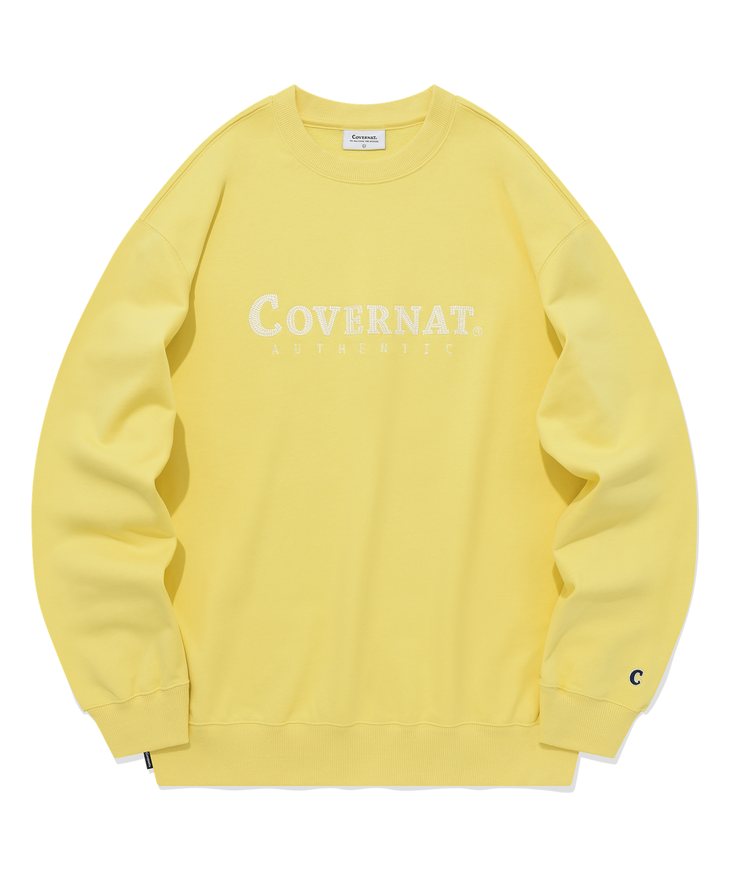 MUSINSA | COVERNAT Authentic Logo Sweatshirt Yellow