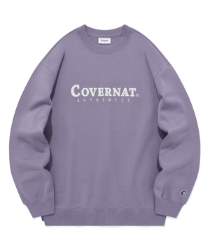 어센틱 로고 맨투맨 라벤더