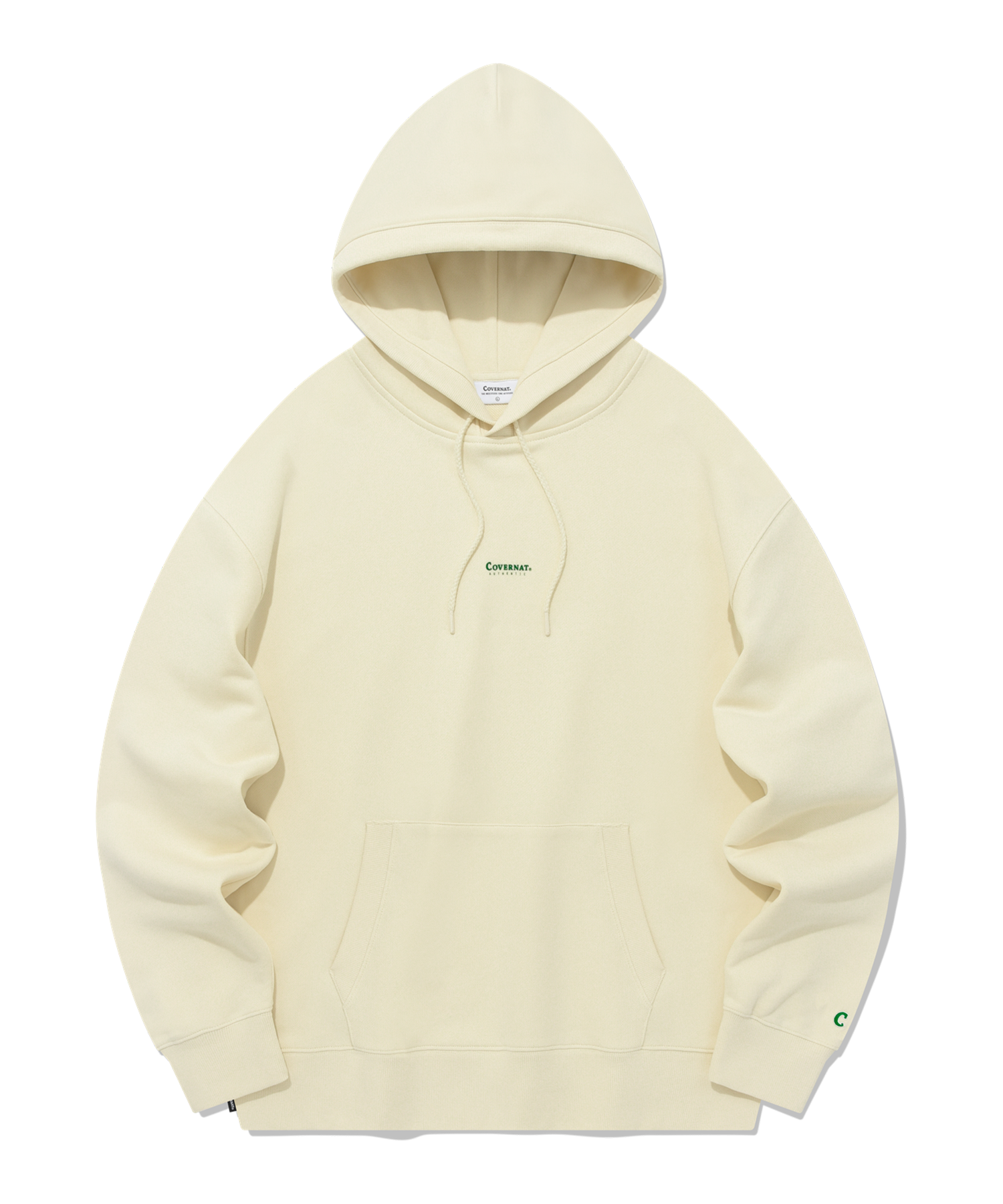 パーカー・フーディ COVERNAT Overfit knit hoodie sweatshirt beige MUSINSA | COVERNAT Overfit Small Authentic Logo Hoodie Ecru