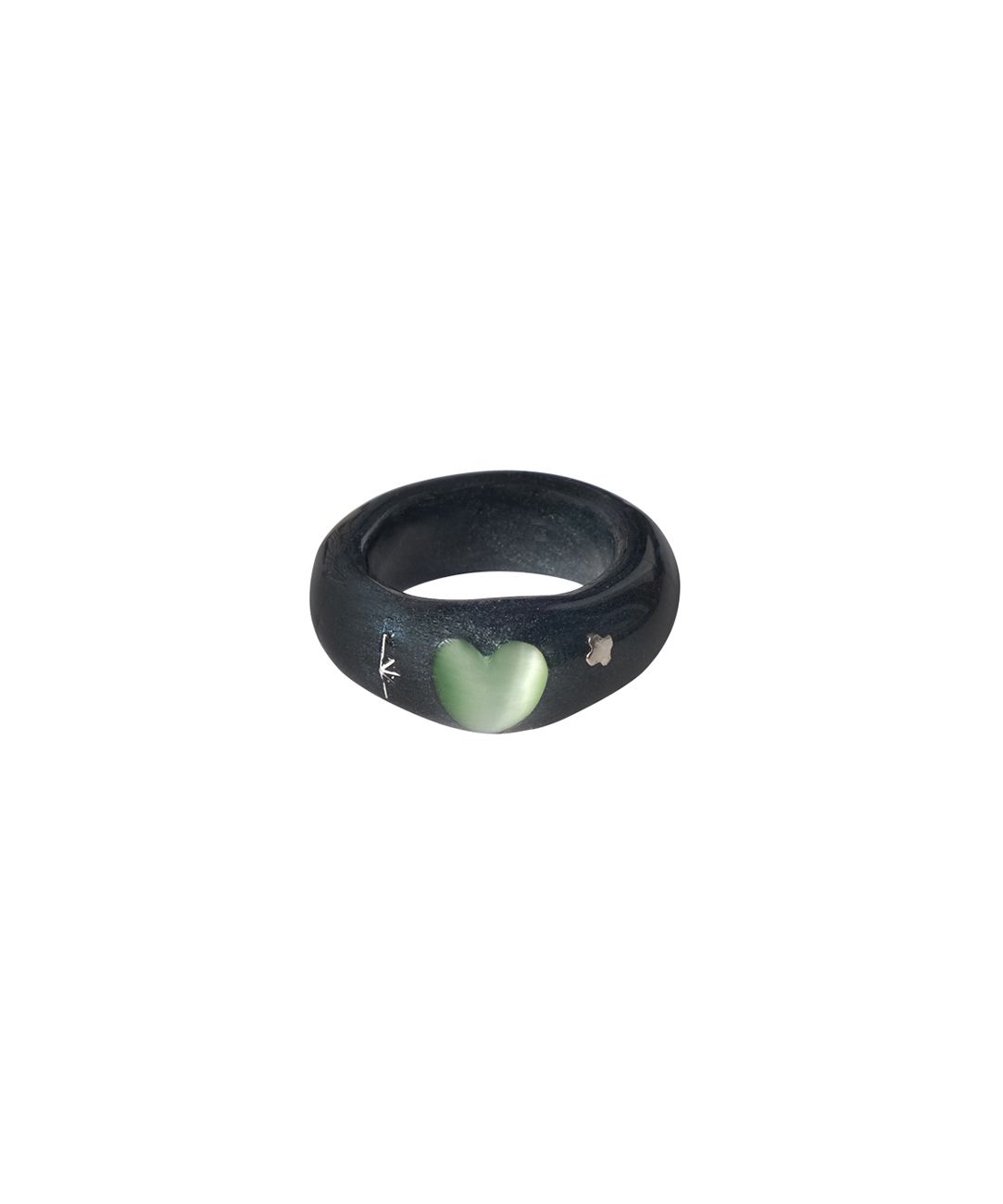 [韓国人気ジュエリー] nff Heart Looping Ring MUSINSA公式 | NFF heart looping ring - black