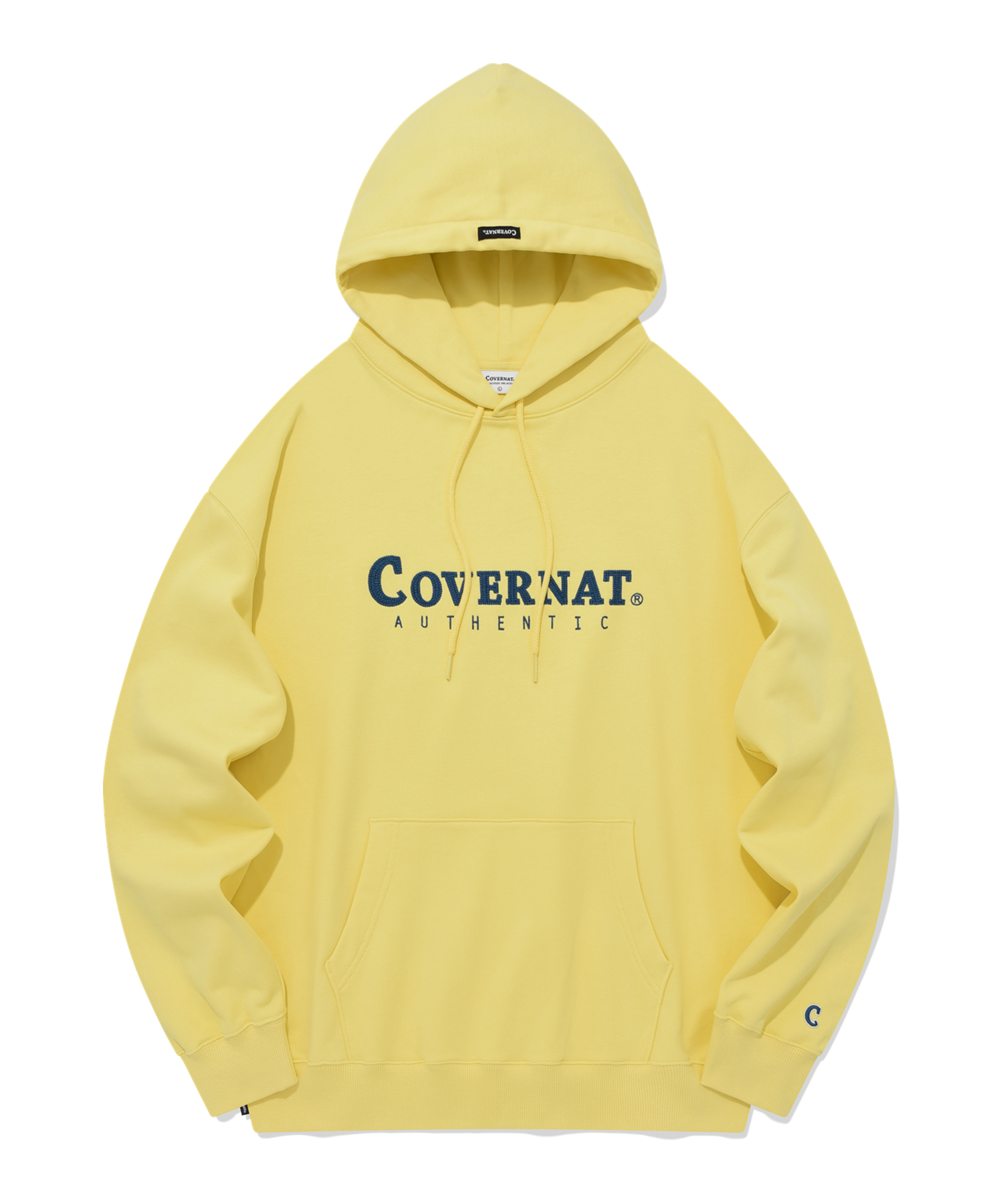 MUSINSA公式 | COVERNAT アセンティックロゴフードパーカーイエロー