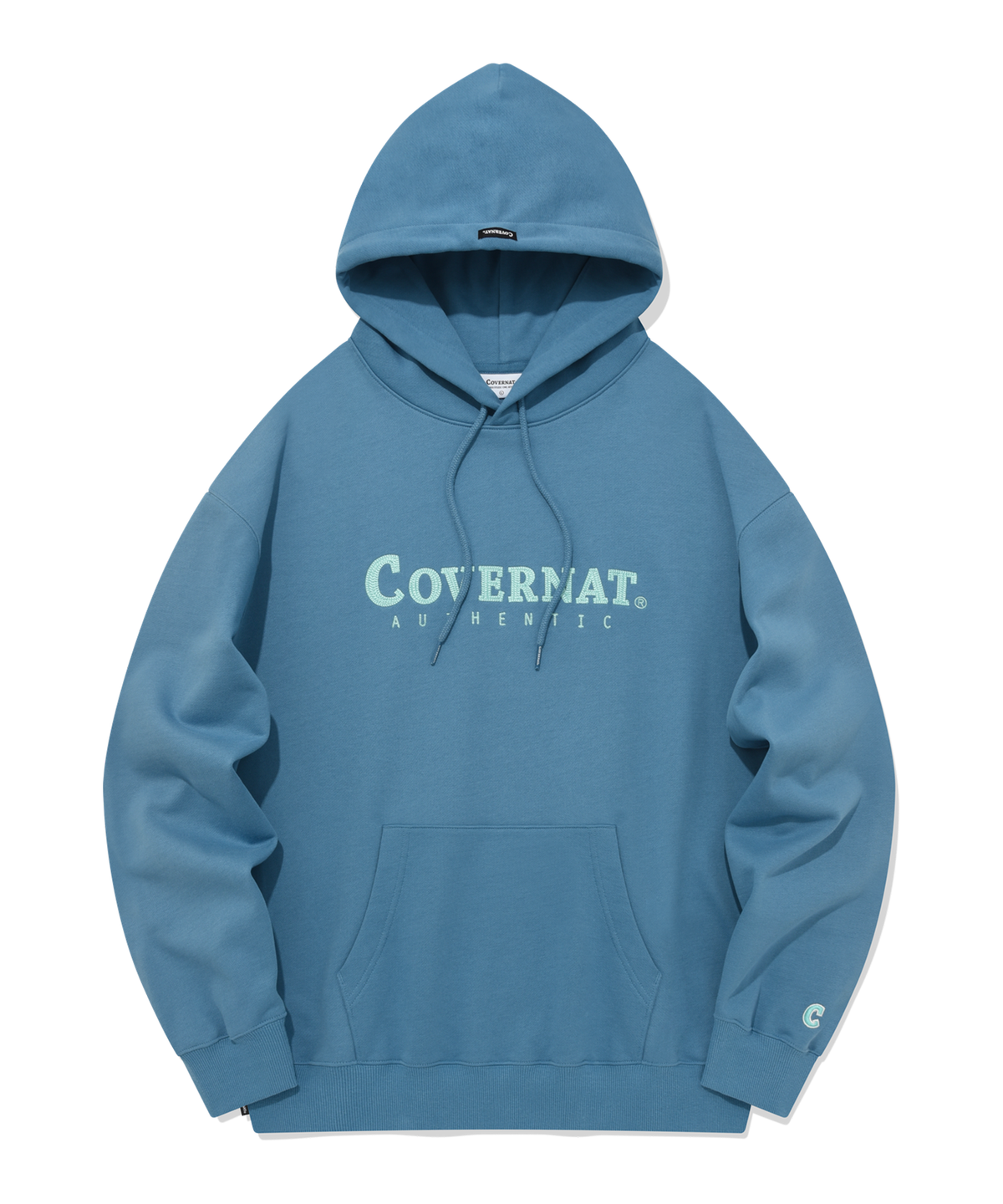 커버낫(COVERNAT) 어센틱 로고 후디 블루