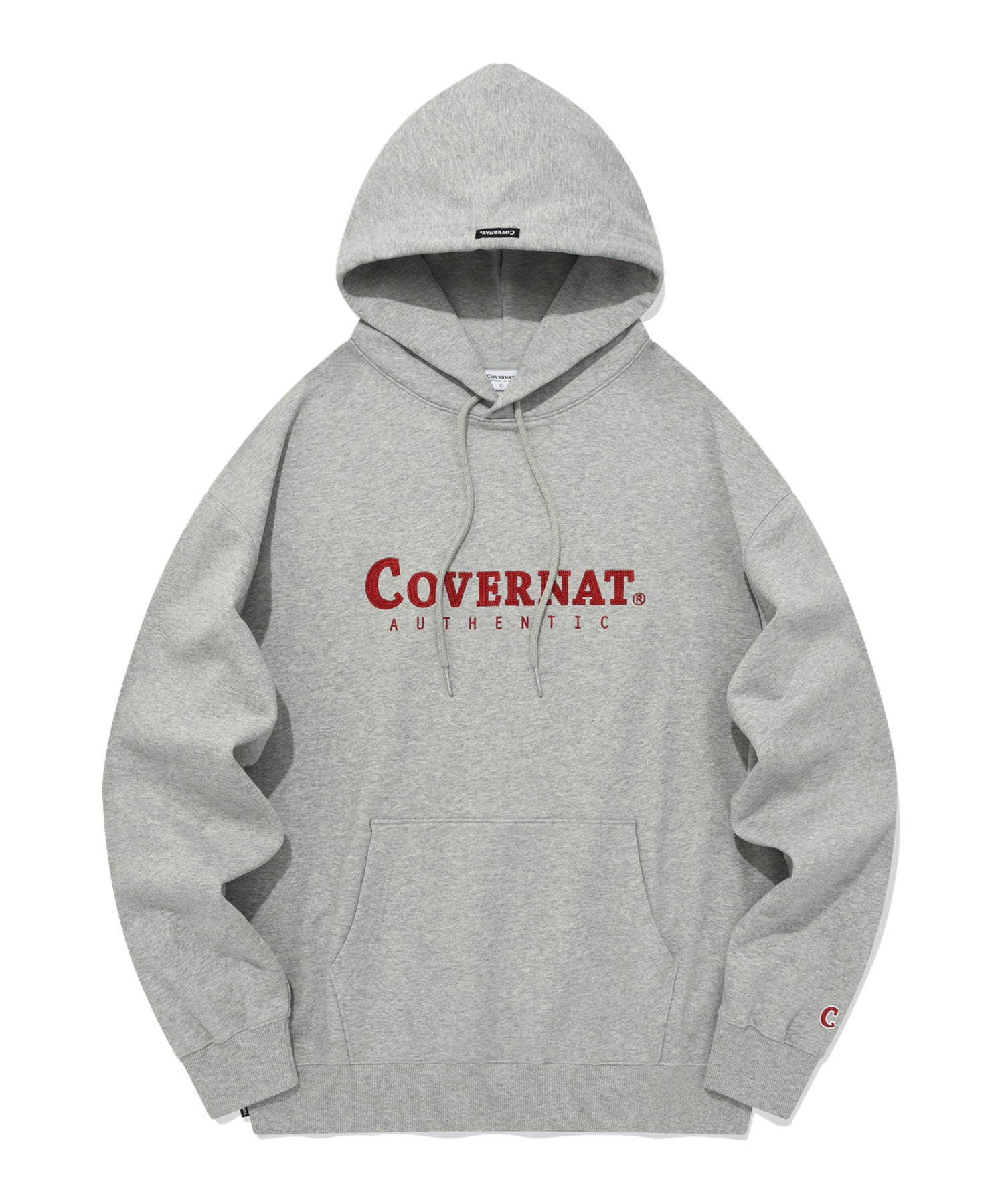 パーカー・フーディ COVERNAT Authentic Logo Hoodie Melange Gray MUSINSA | COVERNAT Authentic Logo Hoodie Melange Gray