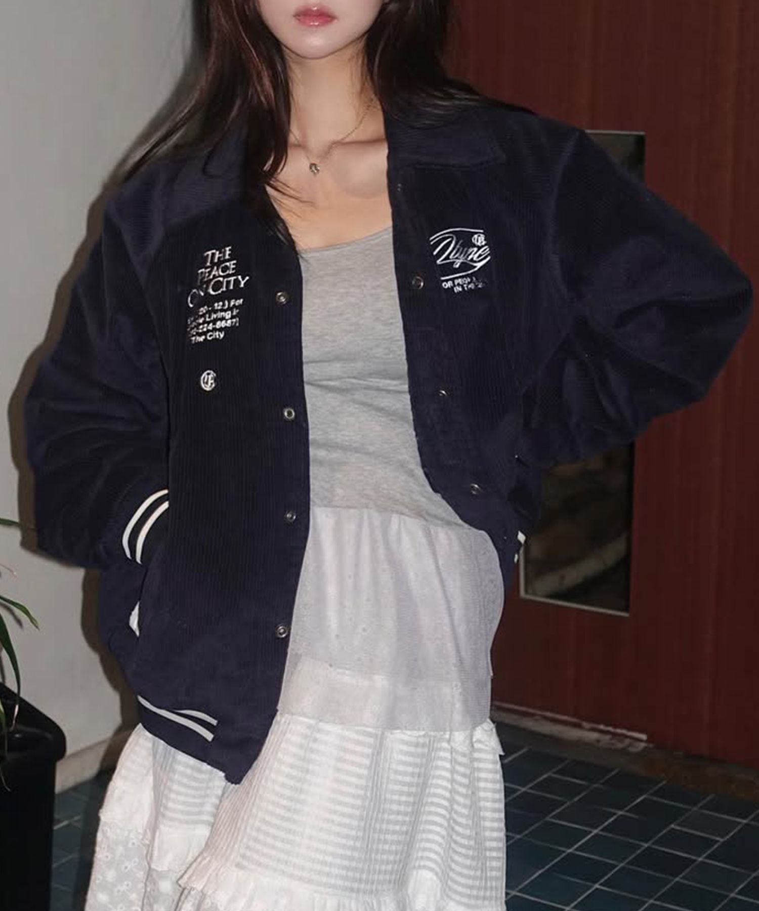★ Urbandtype.★ Corduroy raglan jacket with padding or non MUSINSA | URBANDTYPE Corduroy Raglan Jacket_Navy