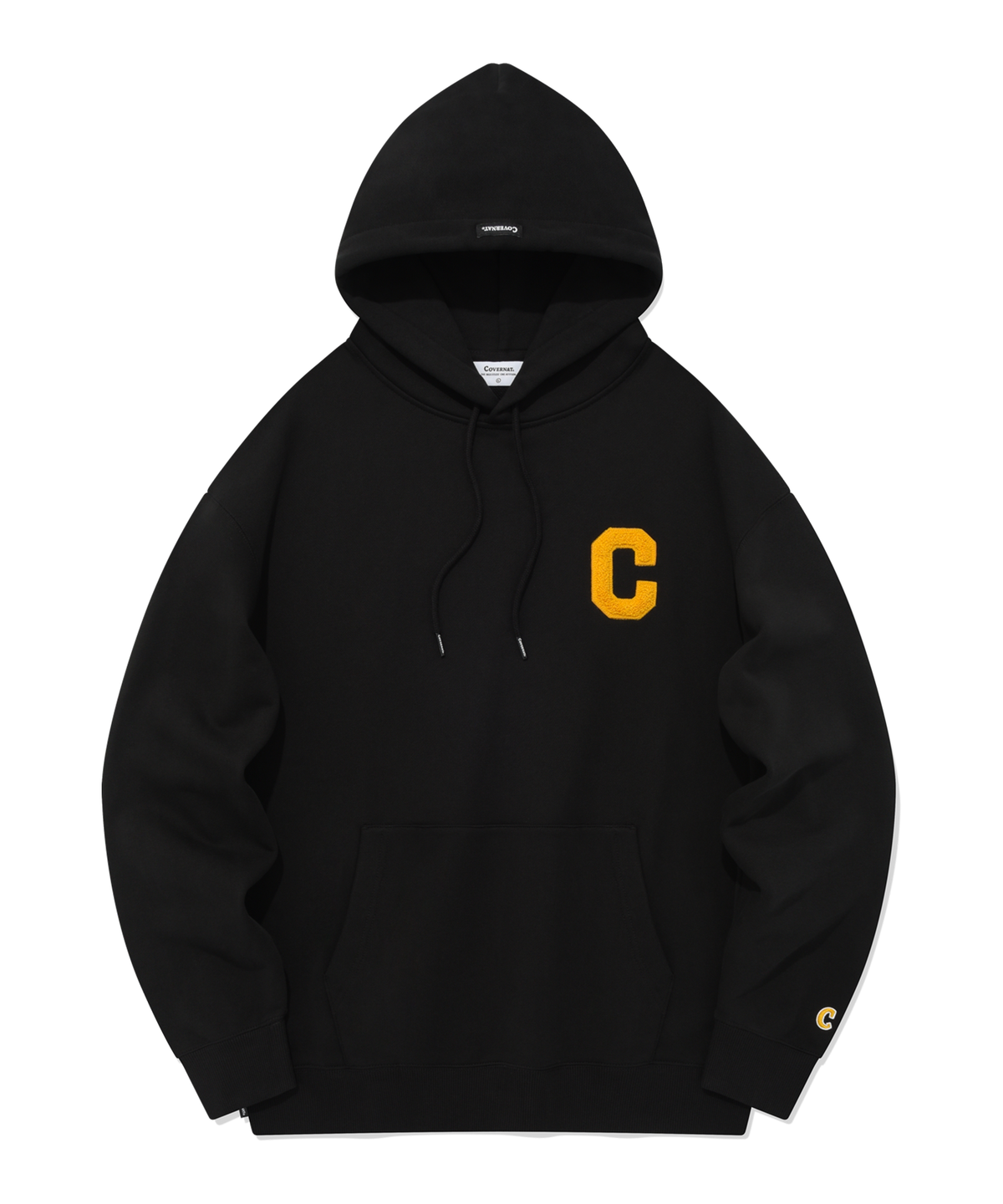 커버낫(COVERNAT) C 로고 후디 웜 블랙