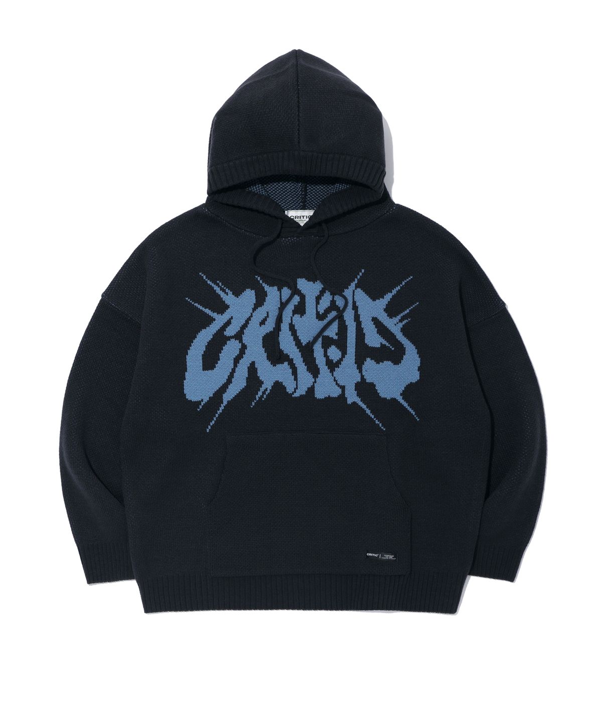 크리틱(CRITIC) GOTH LOGO HOOD KNIT CHARCOAL