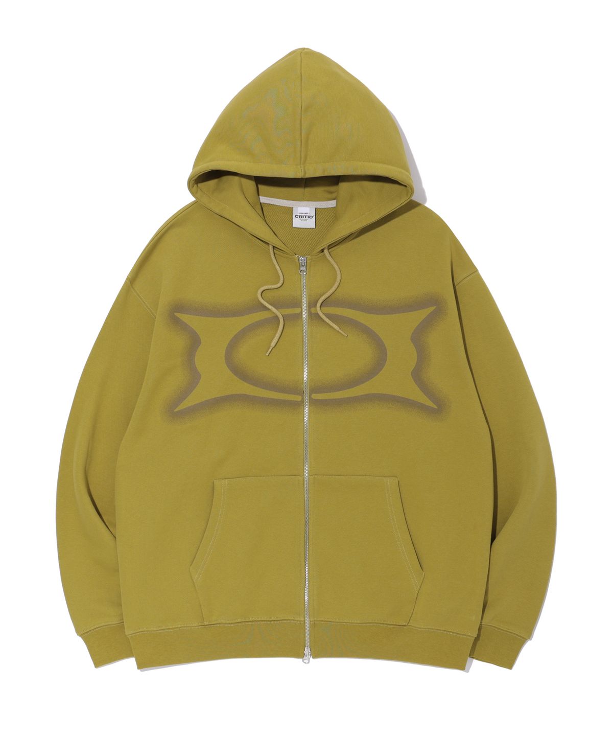 크리틱(CRITIC) WORMHOLE LOGO HOODIE ZIP-UP OLIVE