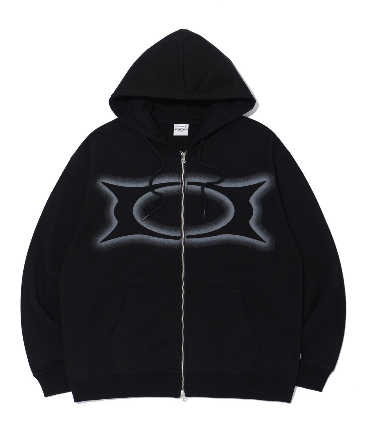 크리틱(CRITIC) WORMHOLE LOGO HOODIE ZIP-UP BLACK