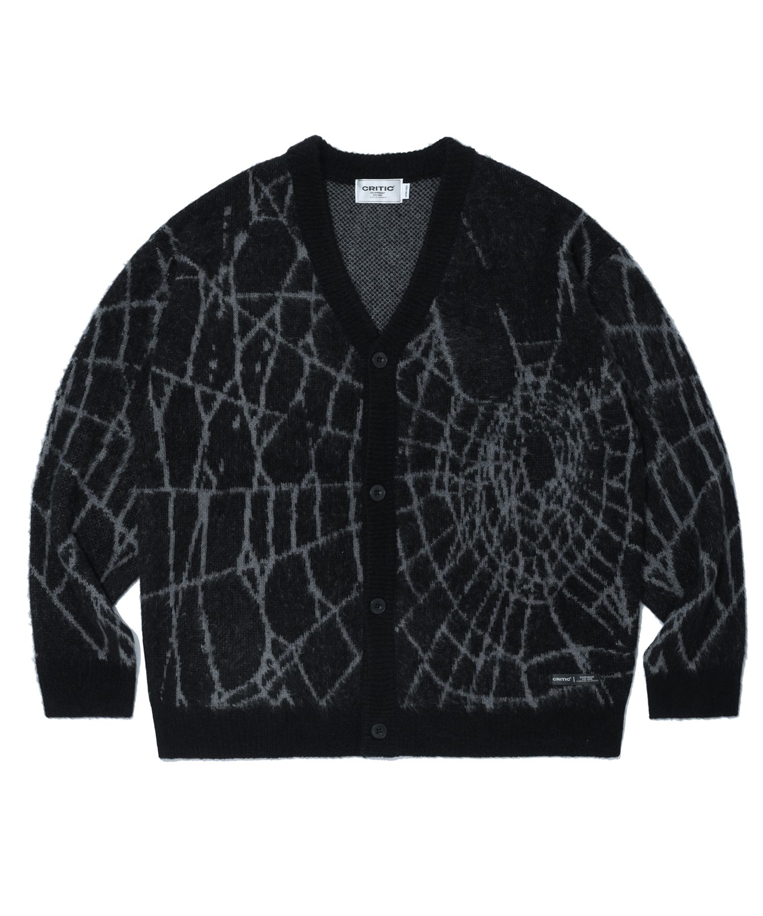 MUSINSA公式 | CRITIC SPIDER HAIRY CARDIGAN BLACK
