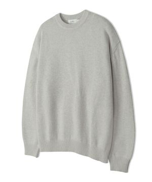 [리뉴얼ver.] 소프트 코튼 크루넥 니트 라이트그레이 COOSKT008LGRAY