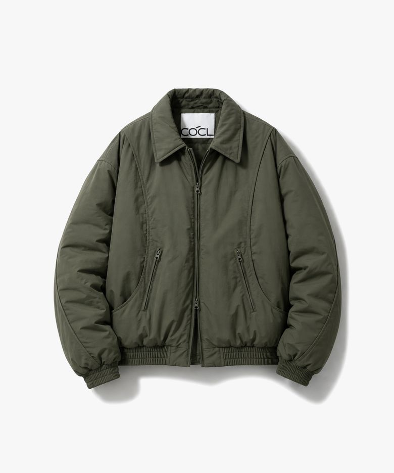 커브드 투웨이 항공 패딩 점퍼 카키 COOSJP045KHAKI