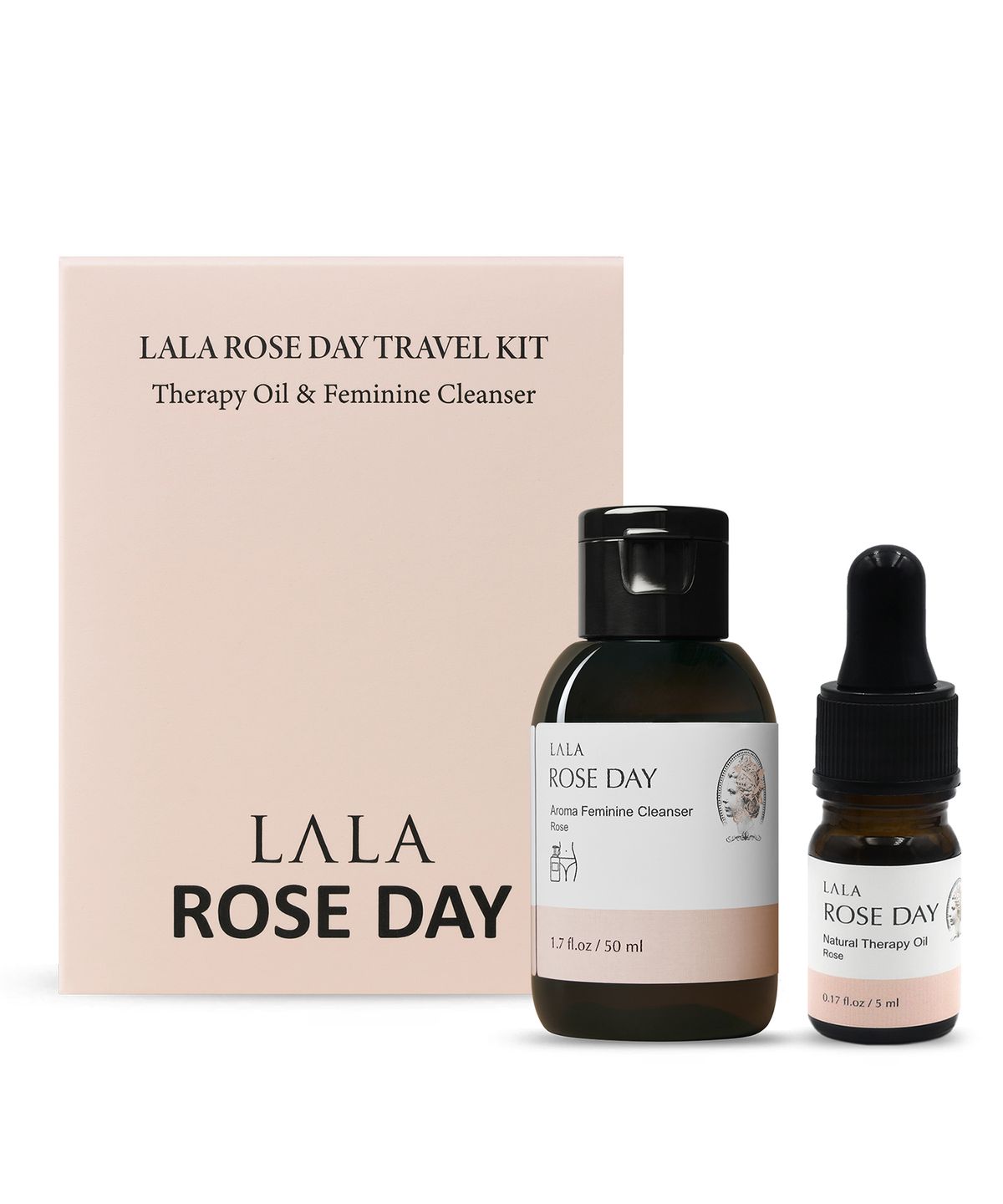 라라 로즈데이(LALA ROSEDAY) 라라로즈데이 여성용 트래블 키트 이너퍼퓸 + 여성청결제 Y존 생리케어