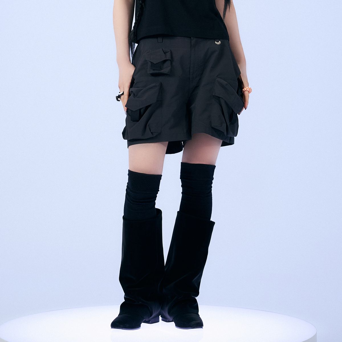 라라폭스(LALAFOX) CARGO SHORT PANTS CHARCOAL BP1WP002