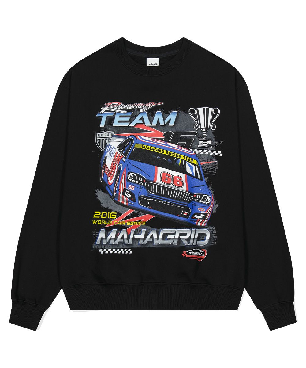 【mahagrid】23FW★ W.C.S RACING TEAM SWEATSHIRT MUSINSA | MAHAGRID WCS RACING TEAM SWEATSHIRT BLACK(MG2DFMM452A)