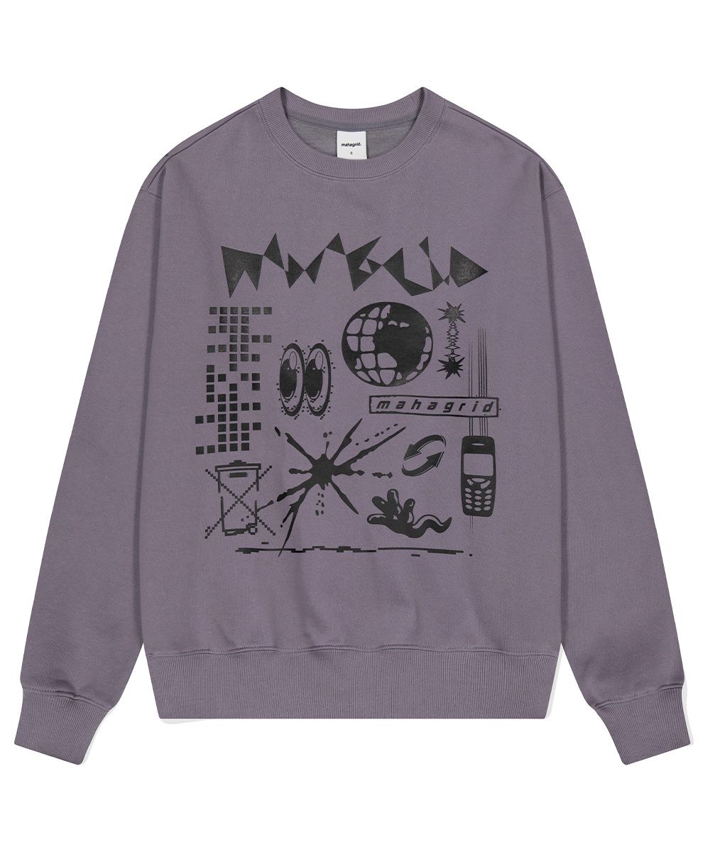 さらに100円引き◆MAHAGRID◆NETWORK SPARK SWEATSHIRT MUSINSA | MAHAGRID NETWORK SPARK SWEATSHIRT PURPLE(MG2DFMM445A)