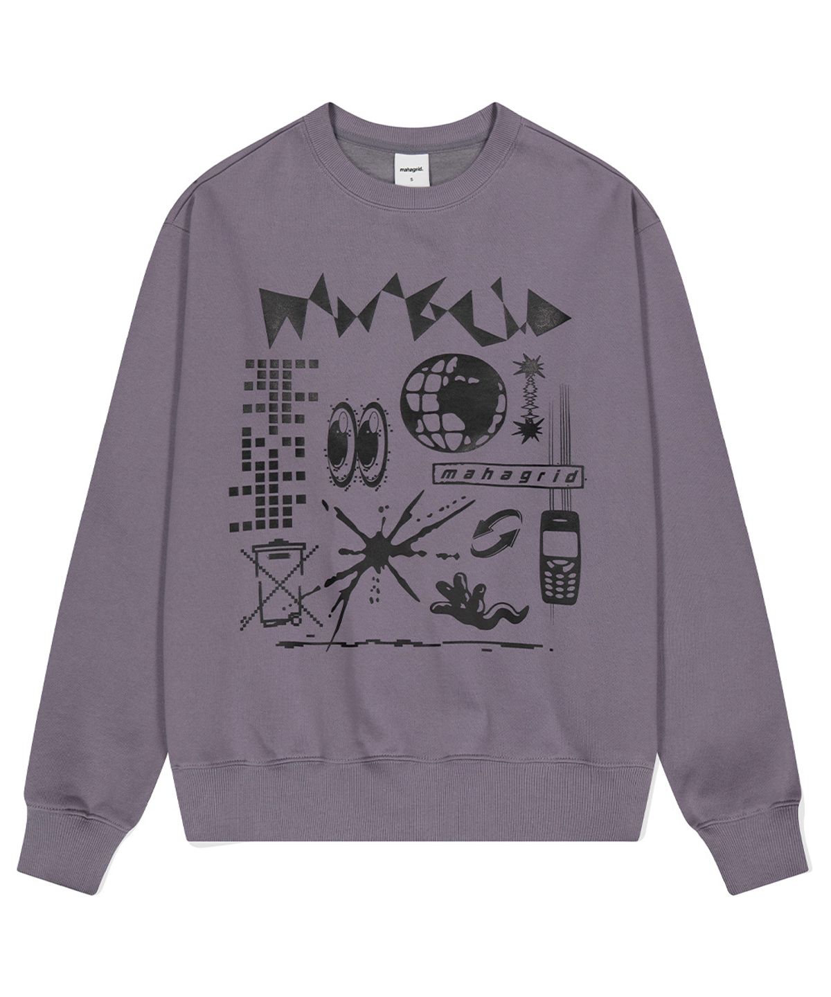 마하그리드(MAHAGRID) NETWORK SPARK SWEATSHIRT PURPLE(MG2DFMM445A)