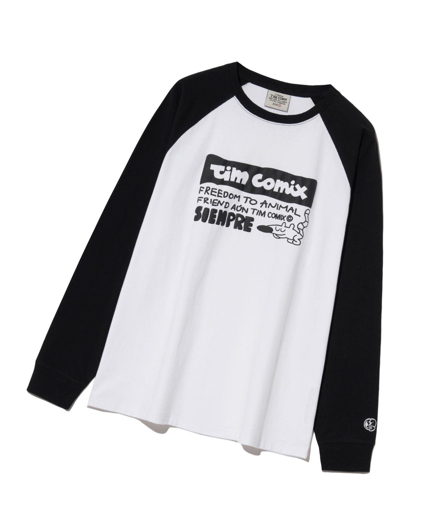 ★TIMCOMIX★ Siempre Animal Raglan Long Sleeve Brown MUSINSA | TIMCOMIX Siempre Animal Raglan Long Sleeve_Orange