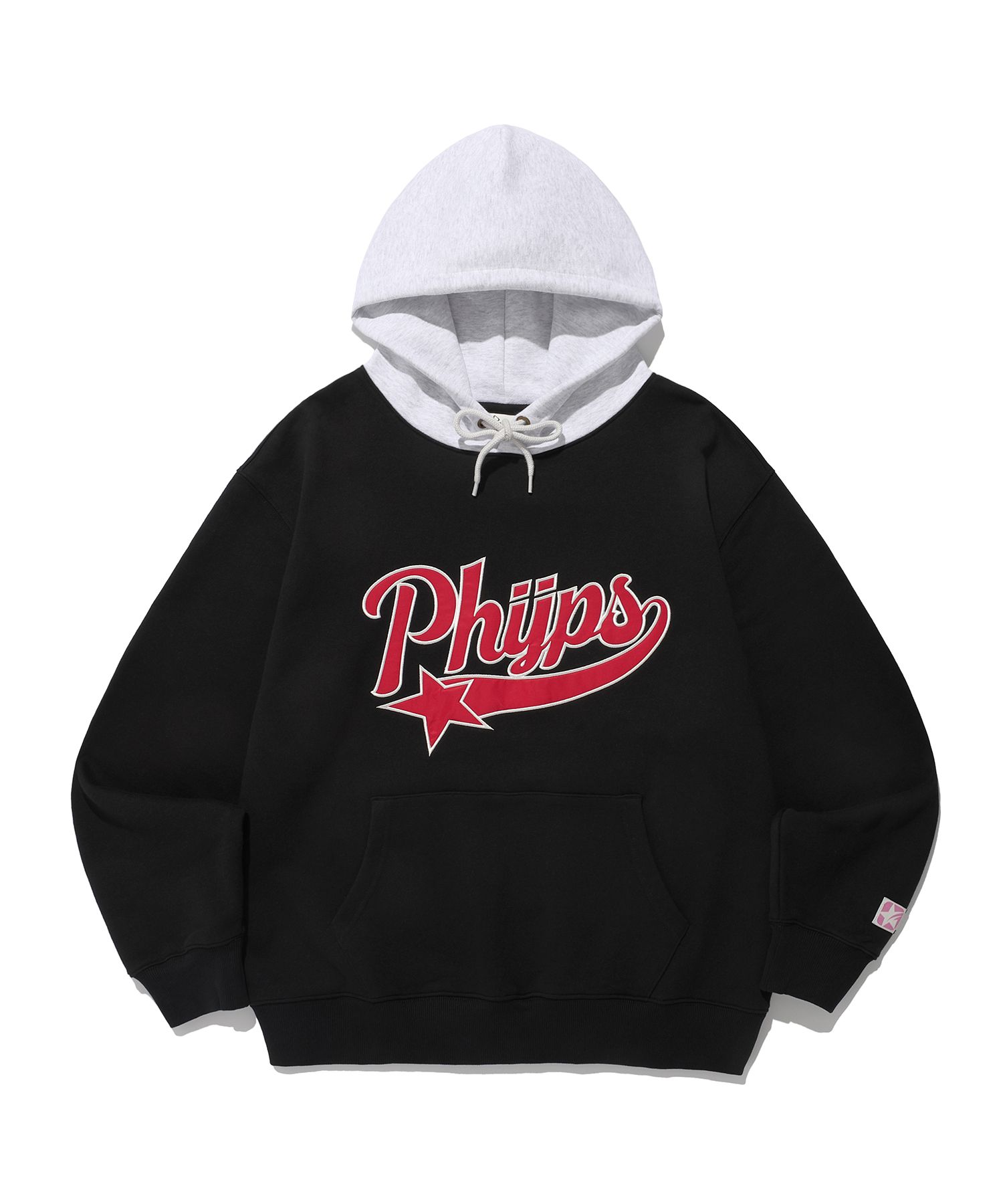 MUSINSA公式 | PHYPS PHYPS® APPLIQUE STAR TAIL HOODIE BLACK
