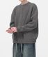 오버핏 라운드넥 니트 가디건 (GREY)
