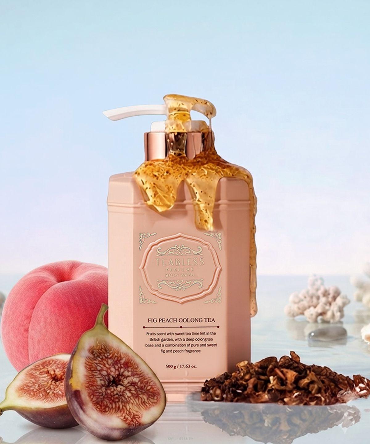 티블레스(TEABLESS) 피그 피치 우롱티 퍼퓸 스크럽 바디 워시 500ml