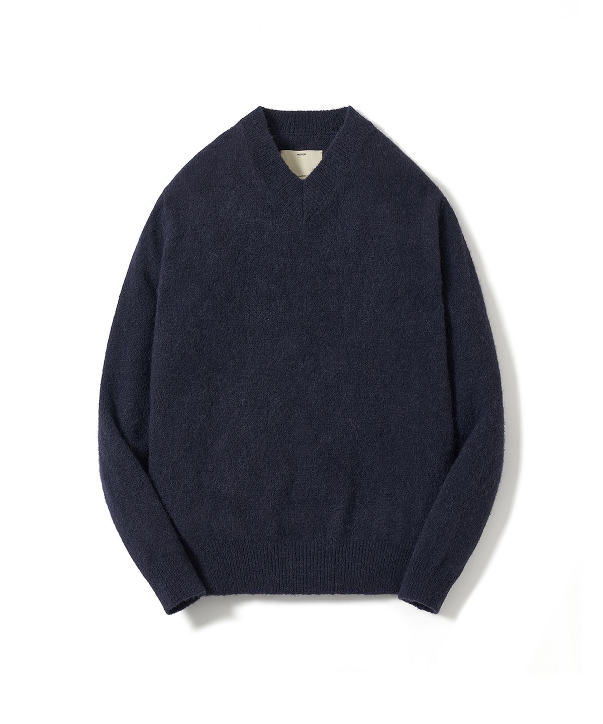 포터리(POTTERY) V-Neck KnitSuperfine Merino Wool Baby Alpaca Blend (Dark Navy)