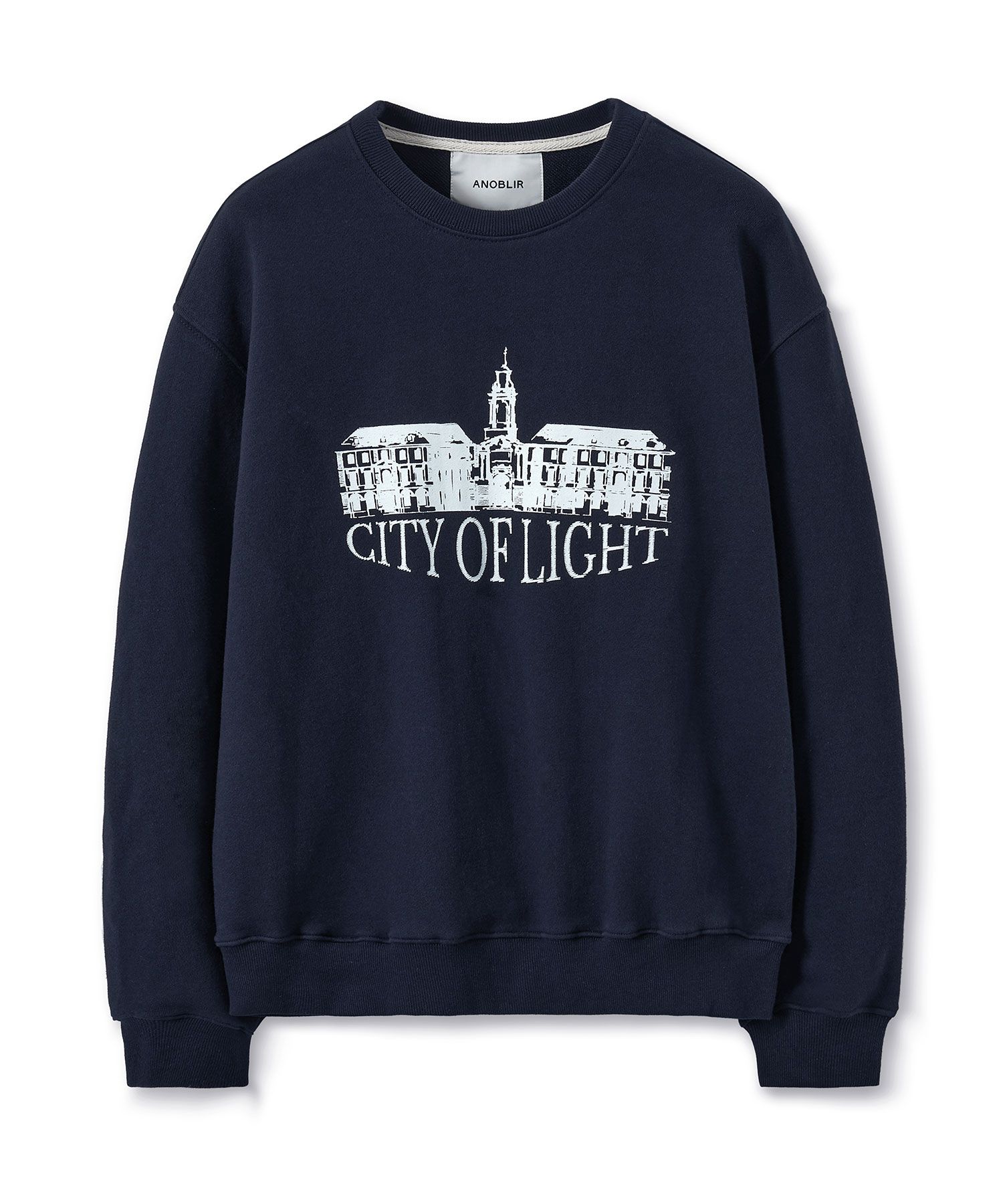 MUSINSA | ANOBLIR City of Lights Sweatshirt [Midnight Navy]