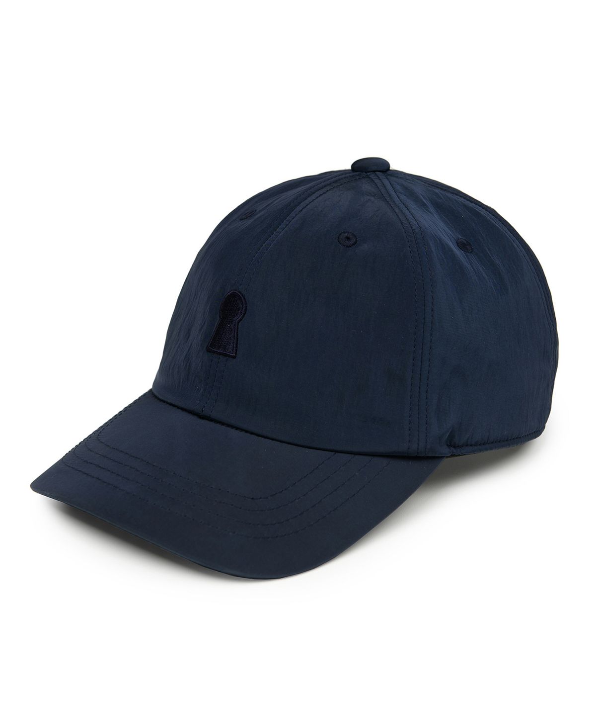 세컨모놀로그(SECONDMONO) 키홀 로고 나일론 볼 캡 네이비 SEAC003NAVY