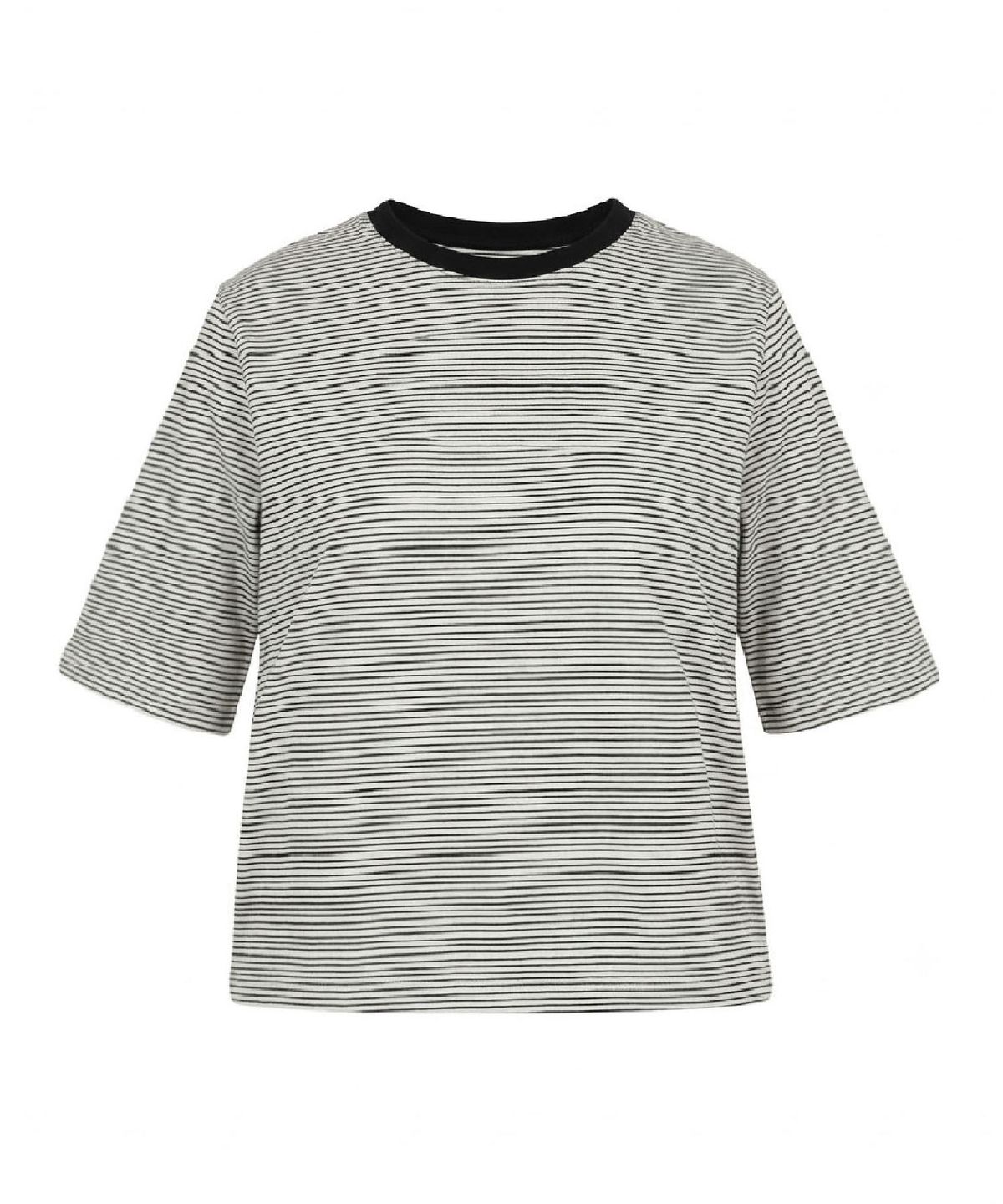 무아르모아(MOIREMOA) basic strip Tee - ivory